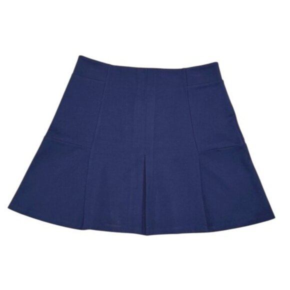 Vineyard Vines Small Blue A-Line Mini Skirt Stretch Pull-on Ponte Elastic Waist - Picture 2 of 4